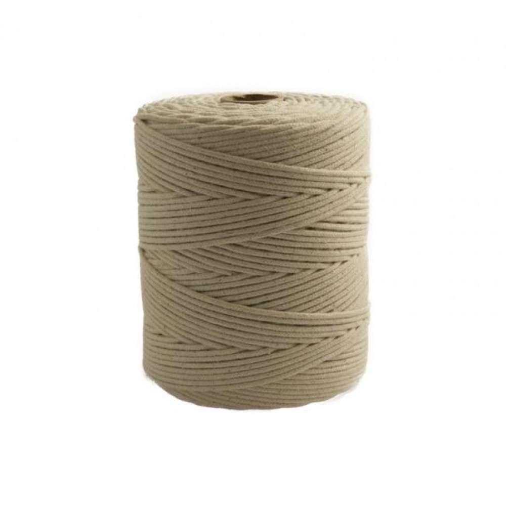 Corda Algodão Vivo Cru  2,0 mm - RL 1,0 Kg 100% algodão  