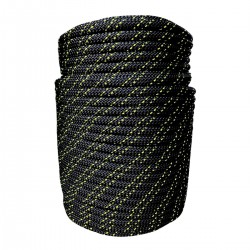 CORDA SEMI-ESTATICA K2 11,5 MM PRETA ROLO COM 100 METROS         