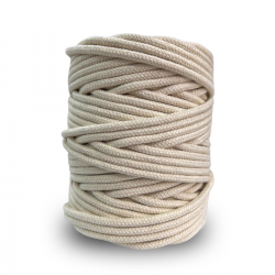 Corda Algodão Vivo Cru 6,0 MM - RL 1,0 KG 100% algodão