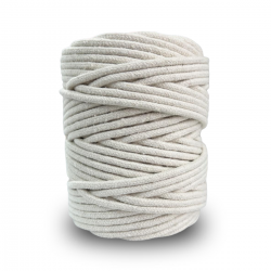Corda Algodão Vivo Cru  5,0 mm - RL 1,0 Kg Rolo com  70 metros 