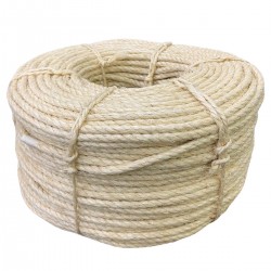 Corda Sisal Torcida Natural 08 mm - Rolo com  220 Metros 
