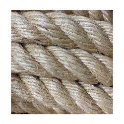Corda Sisal Torcida Natural 38 mm - Com 50 Metros  