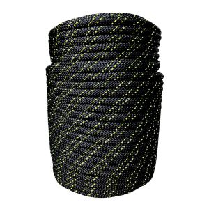 CORDA SEMI-ESTATICA K2 10,5 MM PRETA - ROLO COM 100 METROS