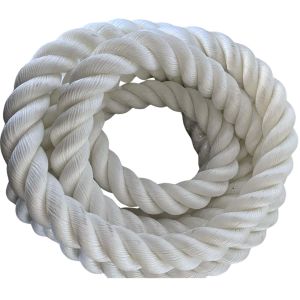 Corda Poli&eacute;ster Torcida 38 mm Cabo 3 Pernas Nylon 50 Metros 