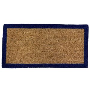 CAPACHO DE COCO  C/BARRA   70 X 35 - AZUL        