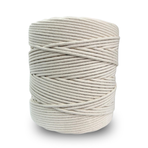 Corda Algodão Vivo Cru  4,0 mm - RL 1,0 Kg Rolo com  100 metros  