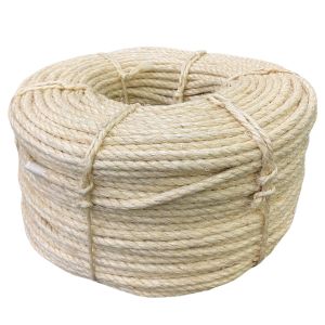 Corda Sisal Torcida Natural 08 mm - Rolo com 100 Metros