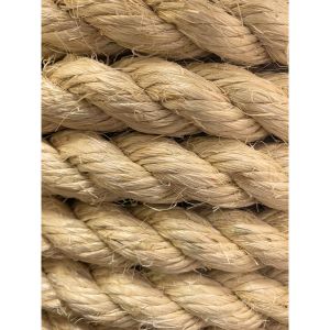 Corda Sisal Torcida Natural 25 mm - Rolo com  100 Metros  