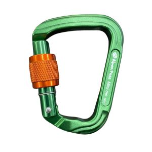 MOSQUETAO ALUMINIO PEQUENO TRAVA ROSCA 22 KN