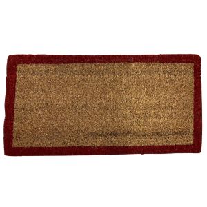 CAPACHO DE COCO  C/BARRA   70 X 35 - VERMELHO         