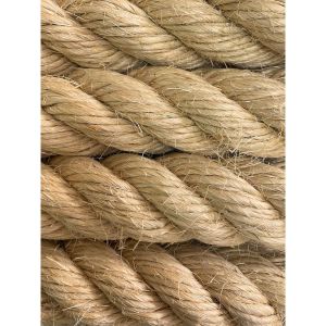 Corda Sisal Torcida Natural 50 mm - Rolo com 100 Metros