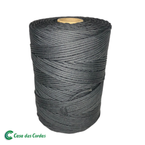 Corda Poliéster Trançada Preta  2,0 mm - RL 1,0 Kg