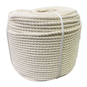 Corda Algodão Torcida  08  mm - Rolo com 100 Metros  