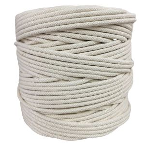 Corda Cordão Fio 6mm Cru Algodão 50 Mt Artesanato Cestaria