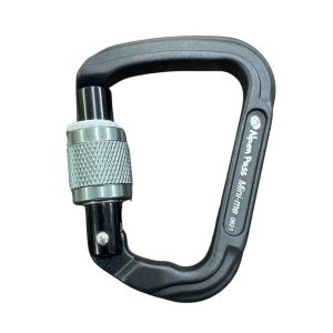 MOSQUETAO ALUMINIO PEQUENO TRAVA ROSCA 22 KN