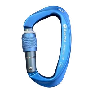 MOSQUETÃO D WOLF ALUMÍNIO TRAVA ROSCA ANODIZADO 28KN