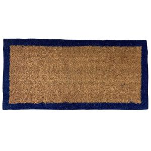 CAPACHO DE COCO  C/BARRA   80 X 40 - AZUL  