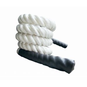 Corda Para CrossFit - Com 10 metros BRANCA - Poliéster Torcido de 38 mm