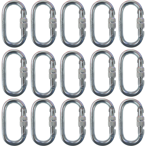 Mosquetão Oval Aço 23 KN PROMOÇÃO 25 PÇ  